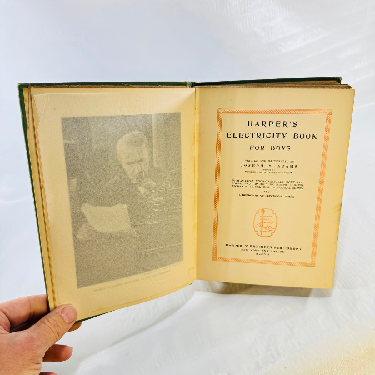 Title page of Harper's Electricity Book for Boys, Harper and Brothers 1907