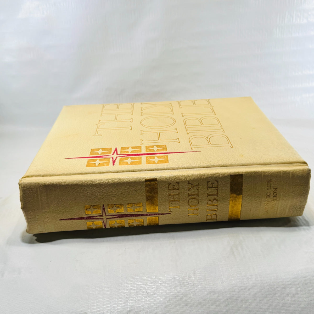 1961 Catholic Life Holy Bible spine