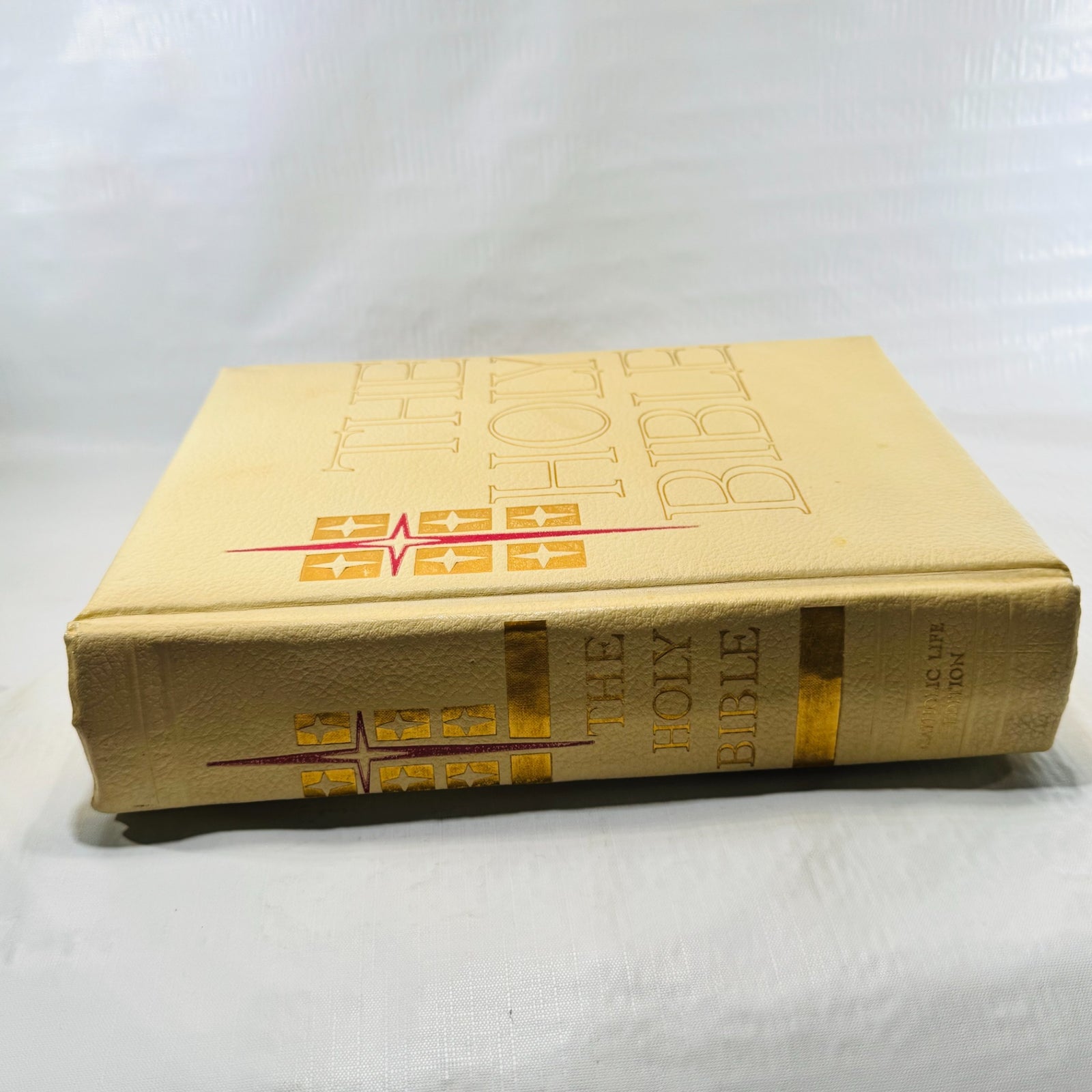 1961 Catholic Life Holy Bible spine