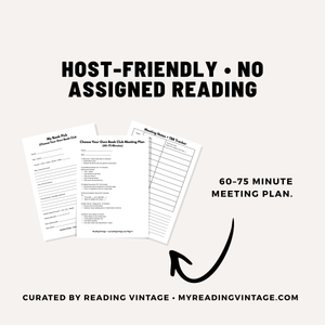 Choose Your Own Book Club Printable PDF Download | 12 Monthly Themes, Agenda, Questions & Worksheets