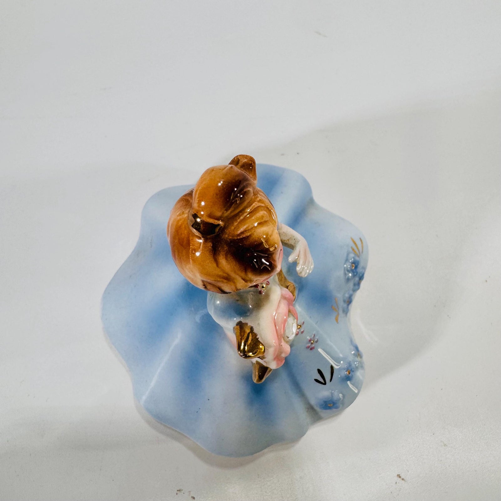 Vintage 1950s Josef Originals April Birthstone Girl Figurine – Faux Diamond Accent