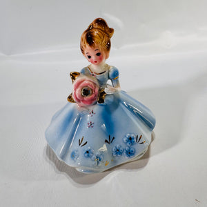 Vintage 1950s Josef Originals April Birthstone Girl Figurine – Faux Diamond Accent