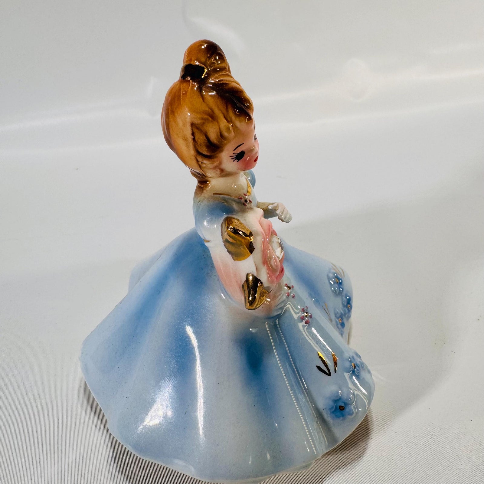 Vintage 1950s Josef Originals April Birthstone Girl Figurine – Faux Diamond Accent