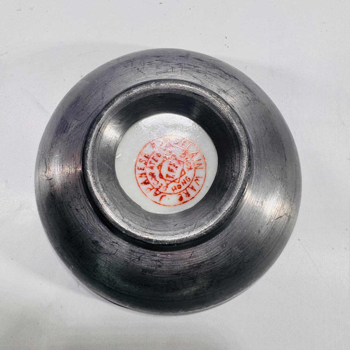 Vintage Hong Kong Cloisonné Enamel Bowl – Floral Motif Metal Base – Small Decorative Trinket Dish – 4×1 Inches