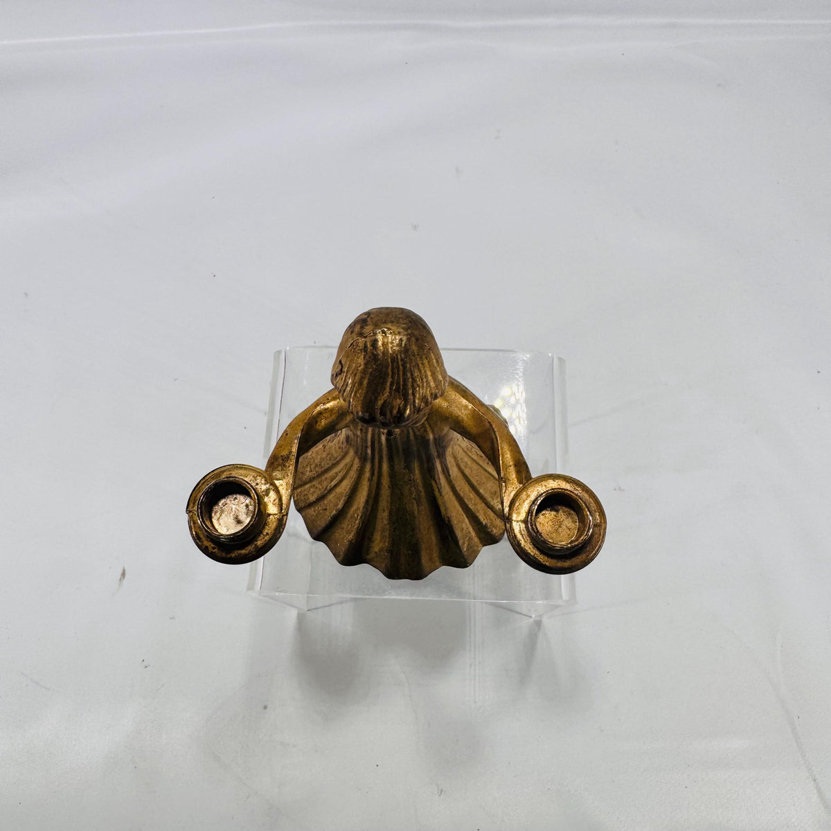 Vintage Italian AngelBrass Small Candle Holder – 3×3″ Marked “Italy”