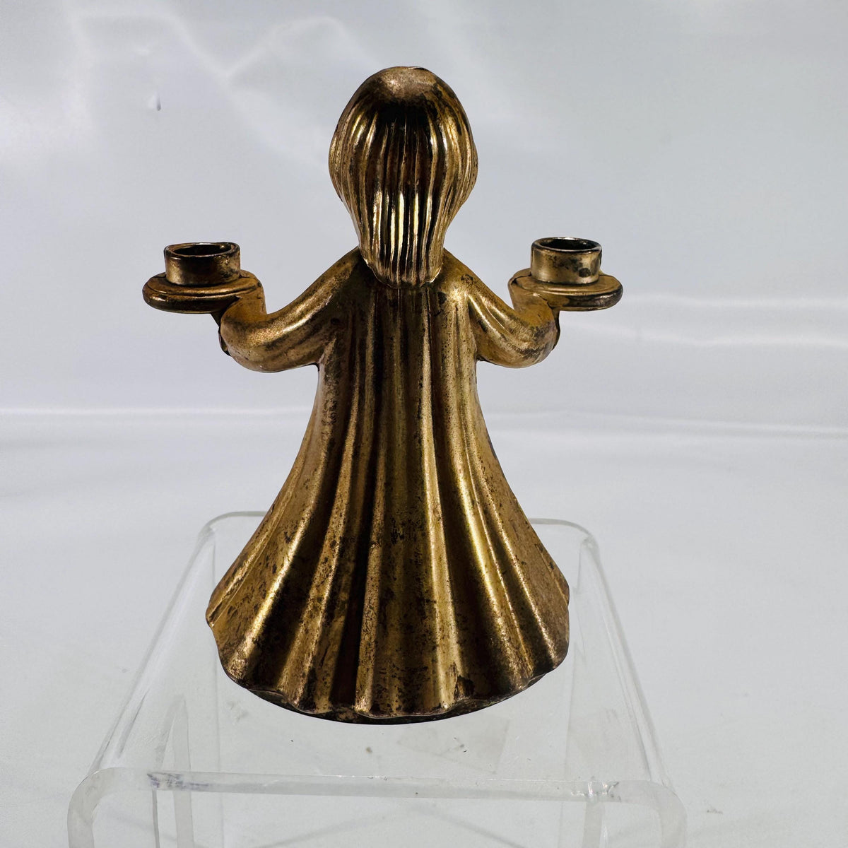 Vintage Italian AngelBrass Small Candle Holder – 3×3″ Marked “Italy”