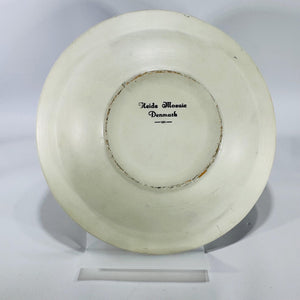 Heide Mosaic Denmark Swan Plate 8" – Mid-Century Danish Modern Stone Inlay Art Bowl