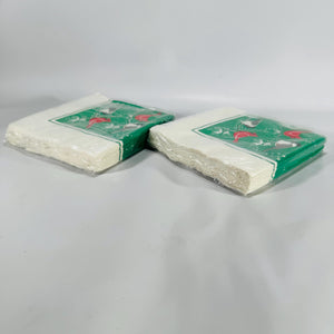 Vintage Wild Birds Unlimited Christmas Cocktail Napkins Set of 2 – Cardinals & Chickadees, Sealed 5x5 Retro Holiday Table Décor Made in USA