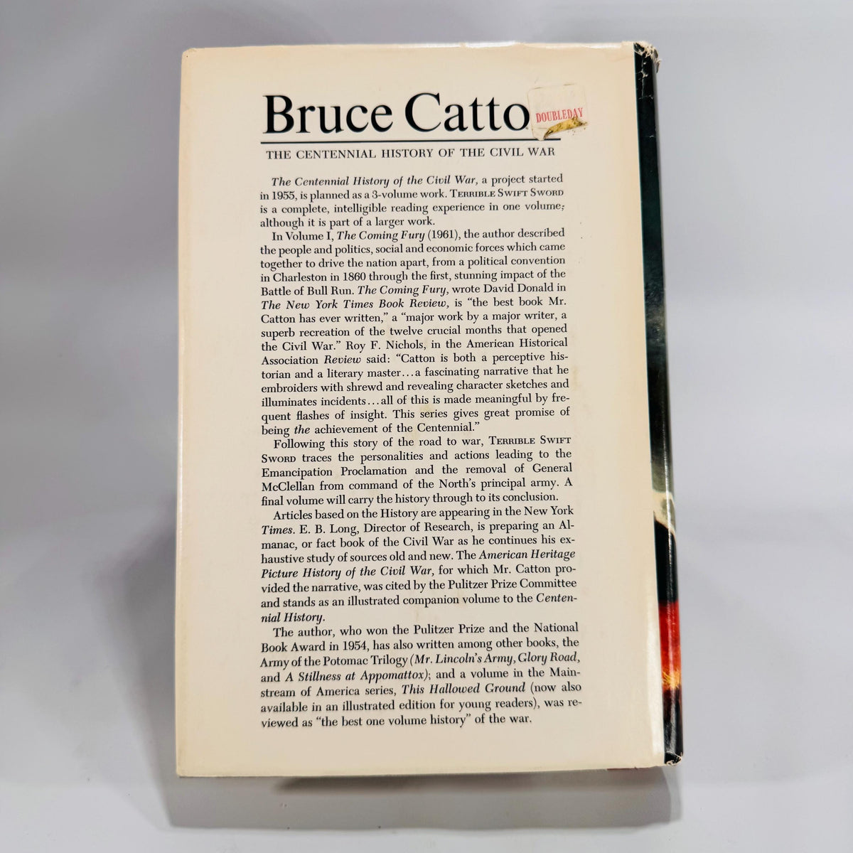 Terrible Swift Sword by Bruce Catton (1963) – Civil War History, Doubleday HC w/ Dust Jacket, Maps, Volume Two