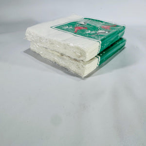 Vintage Wild Birds Unlimited Christmas Cocktail Napkins Set of 2 – Cardinals & Chickadees, Sealed 5x5 Retro Holiday Table Décor Made in USA