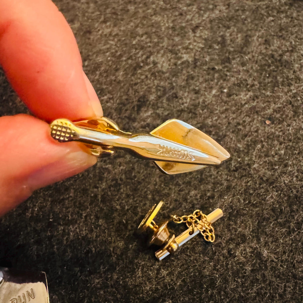 Vintage Masonic Freemason Accessories Lot–Birch Run Lodge No. 514 F AM Mini Trowel 3” Swank Trowel Tie Clip (1.5”) Tie Tack & Lapel Pins