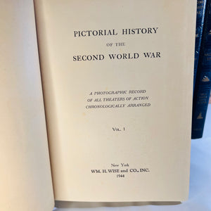 Pictorial History of the 2nd World War 8 Vol late 1940s-Reading Vintage