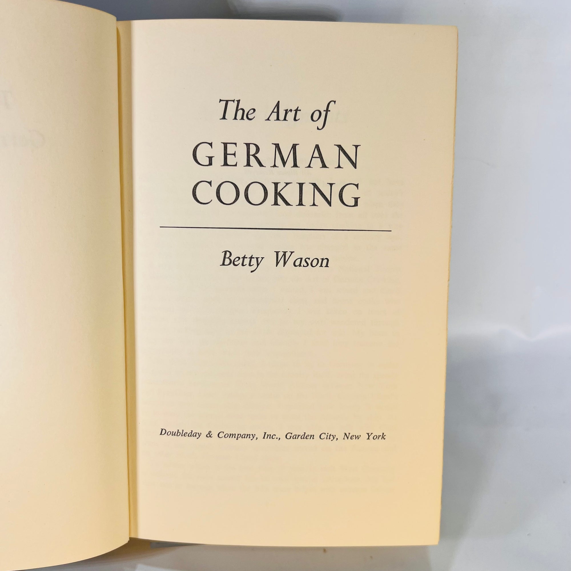 The Art of German Cooking by Betty Wason 1967 Cookbook-Reading Vintage