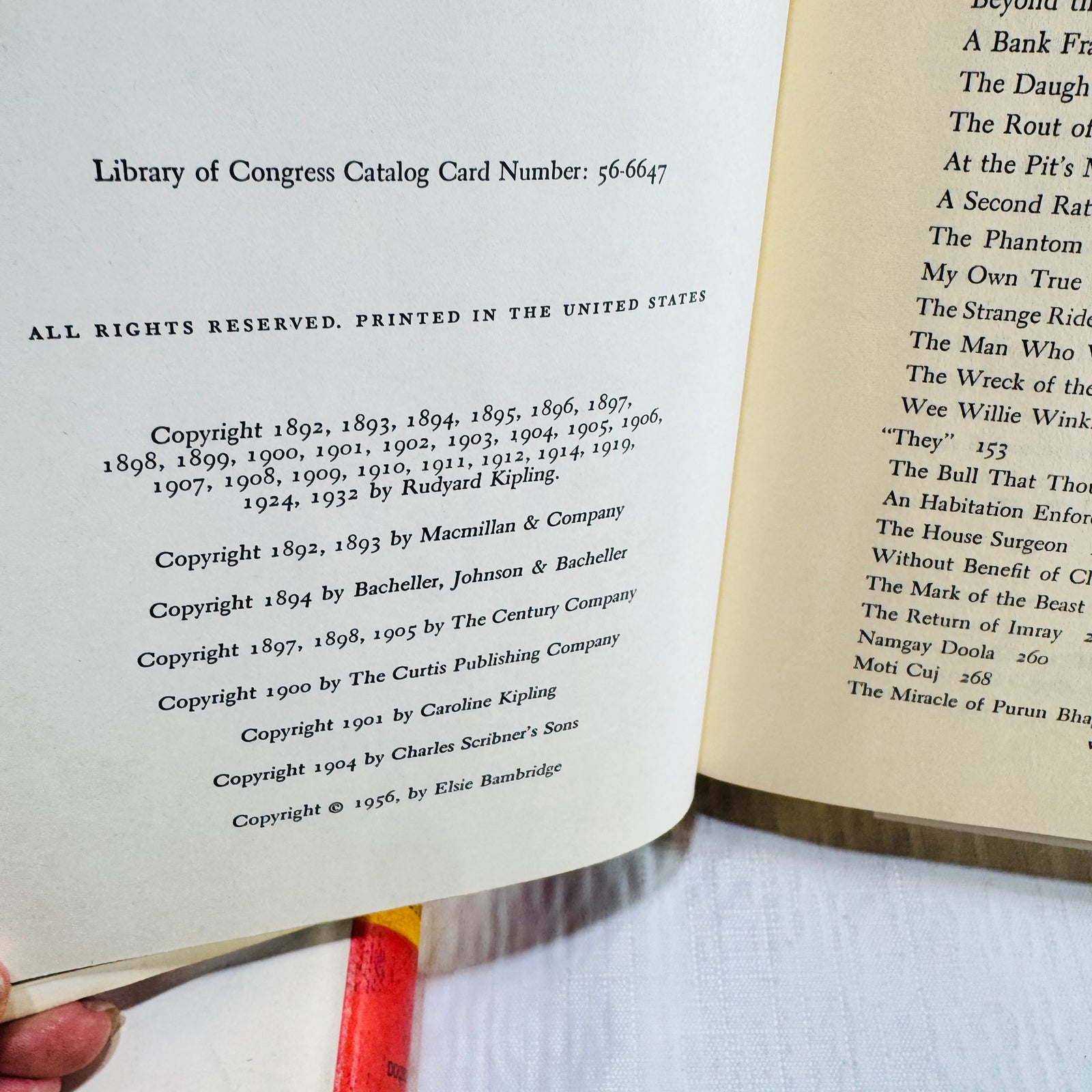 Volume II contents page listing They and Without Benefit of Clergy