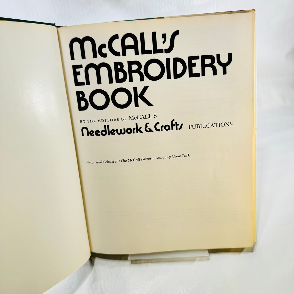 McCall's Embroidery Book title page, Simon and Schuster and McCall Pattern Company