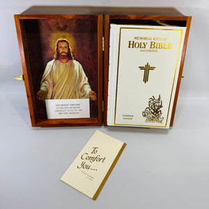 Memorial Edition Holy Bible Illustrated Catholic Edition in Wooden Box