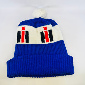 International Harvester IH Logo Knit Pom Pom Beanie 1970s 1980s
