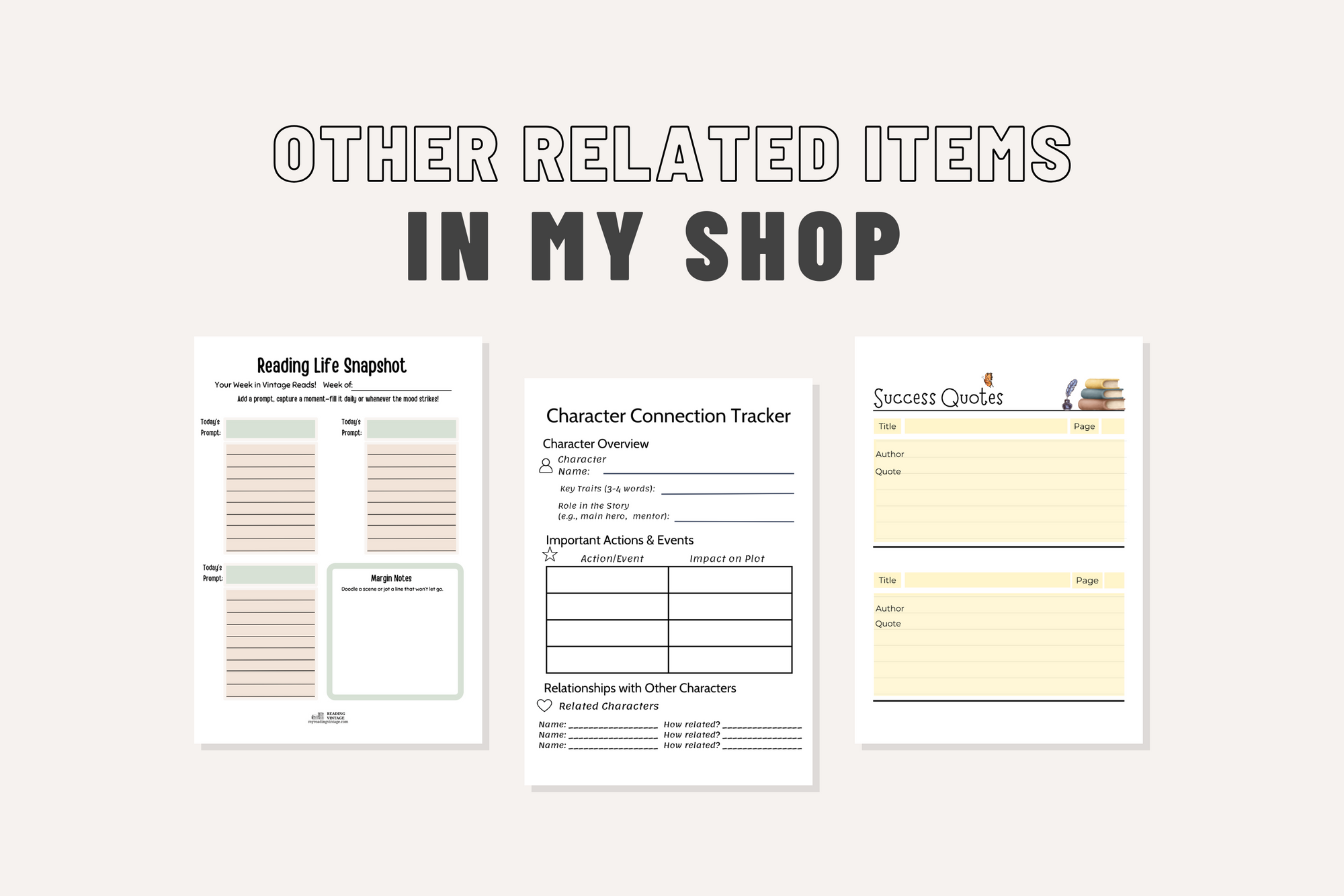 Catalog Your Collection + Loan Tracker — Printable PDF (Letter Goodnotes-Ready)