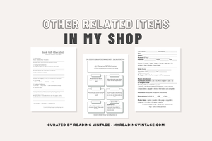 Share Your Reading Life – Cozy Printable Mini Guide for Book Lovers (Digital Download, PDF)