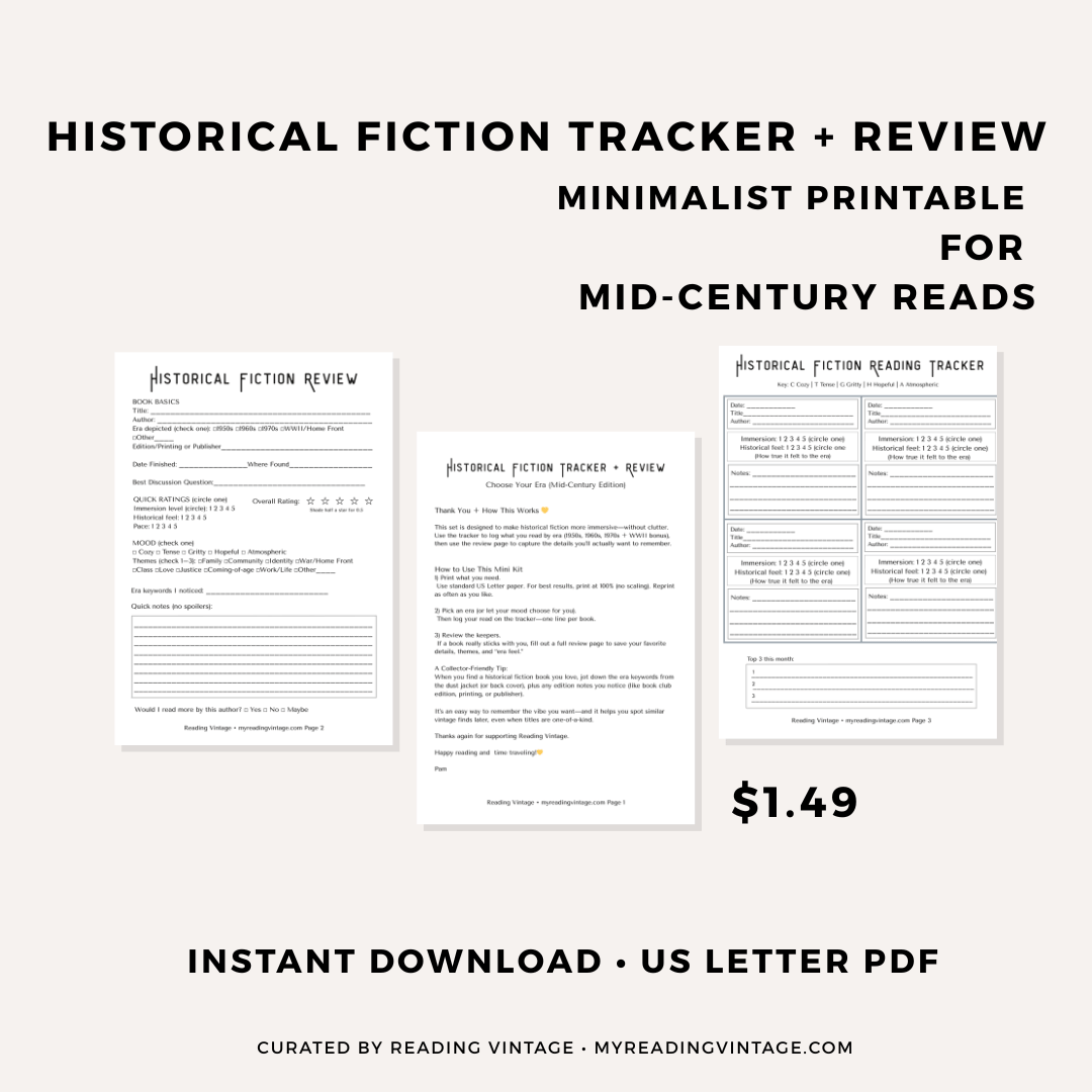 Historical Fiction Tracker + Review (Choose Your Era — Mid-Century Edition)