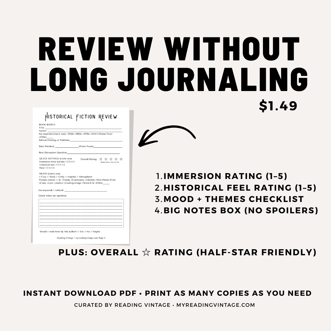 Historical Fiction Tracker + Review (Choose Your Era — Mid-Century Edition)