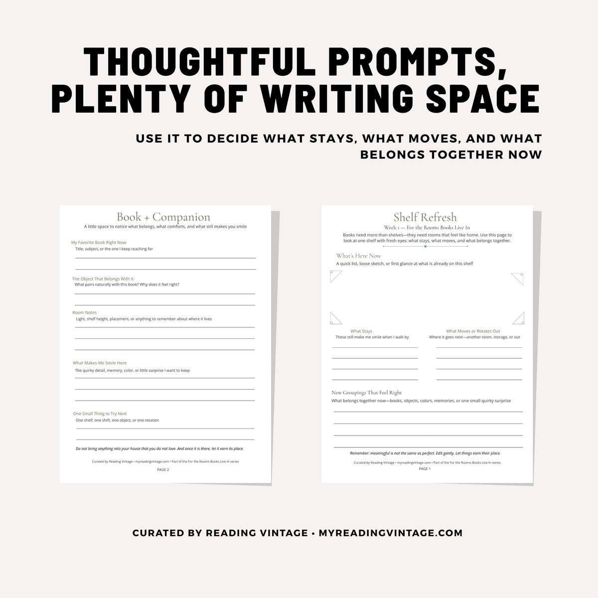 Shelf Refresh Worksheet | 2-Page Printable PDF