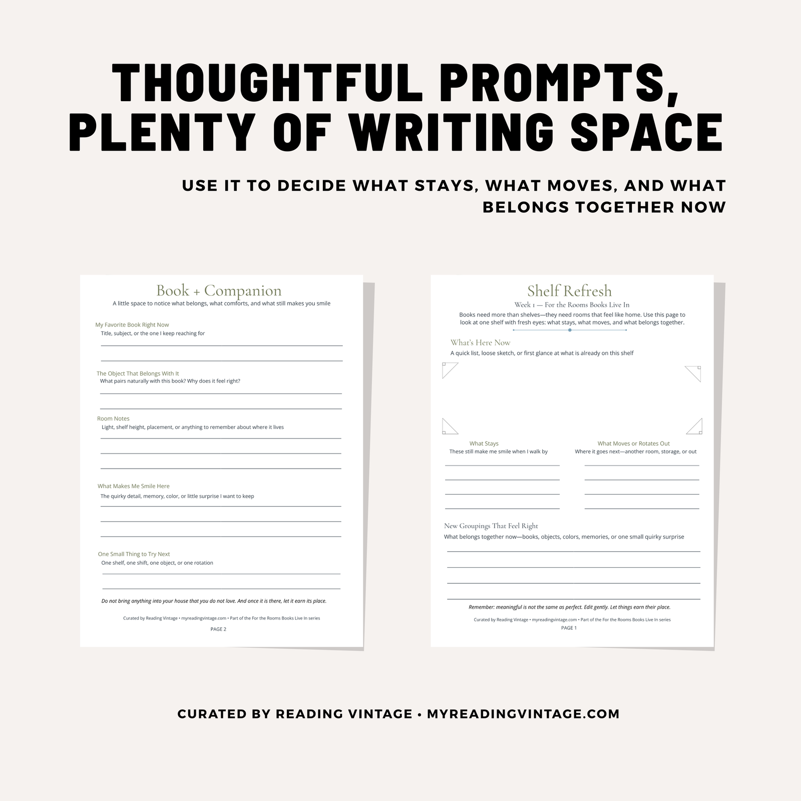 Shelf Refresh Worksheet | 2-Page Printable PDF