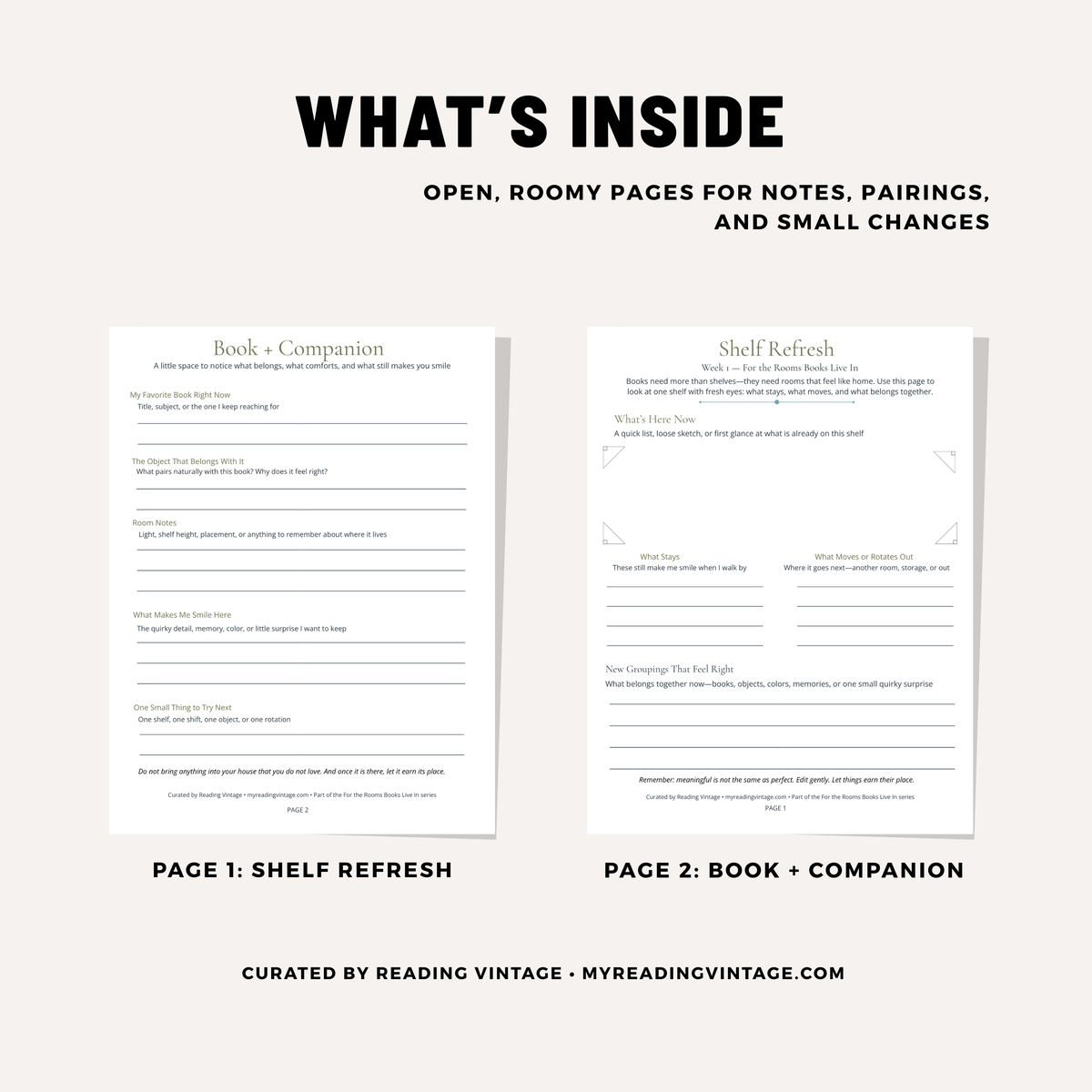 Shelf Refresh Worksheet | 2-Page Printable PDF