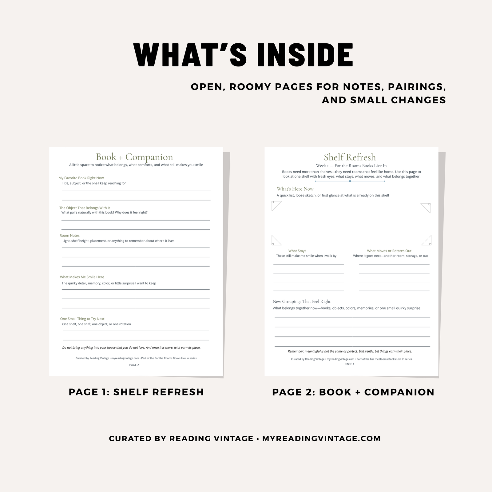 Shelf Refresh Worksheet | 2-Page Printable PDF