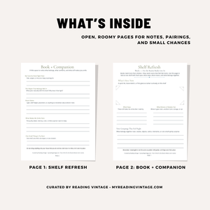 Shelf Refresh Worksheet | 2-Page Printable PDF