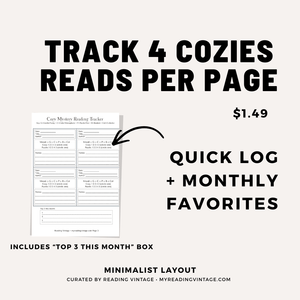Cozy Mystery Tracker + Review Printable (US Letter PDF) | Reading Journal Pages