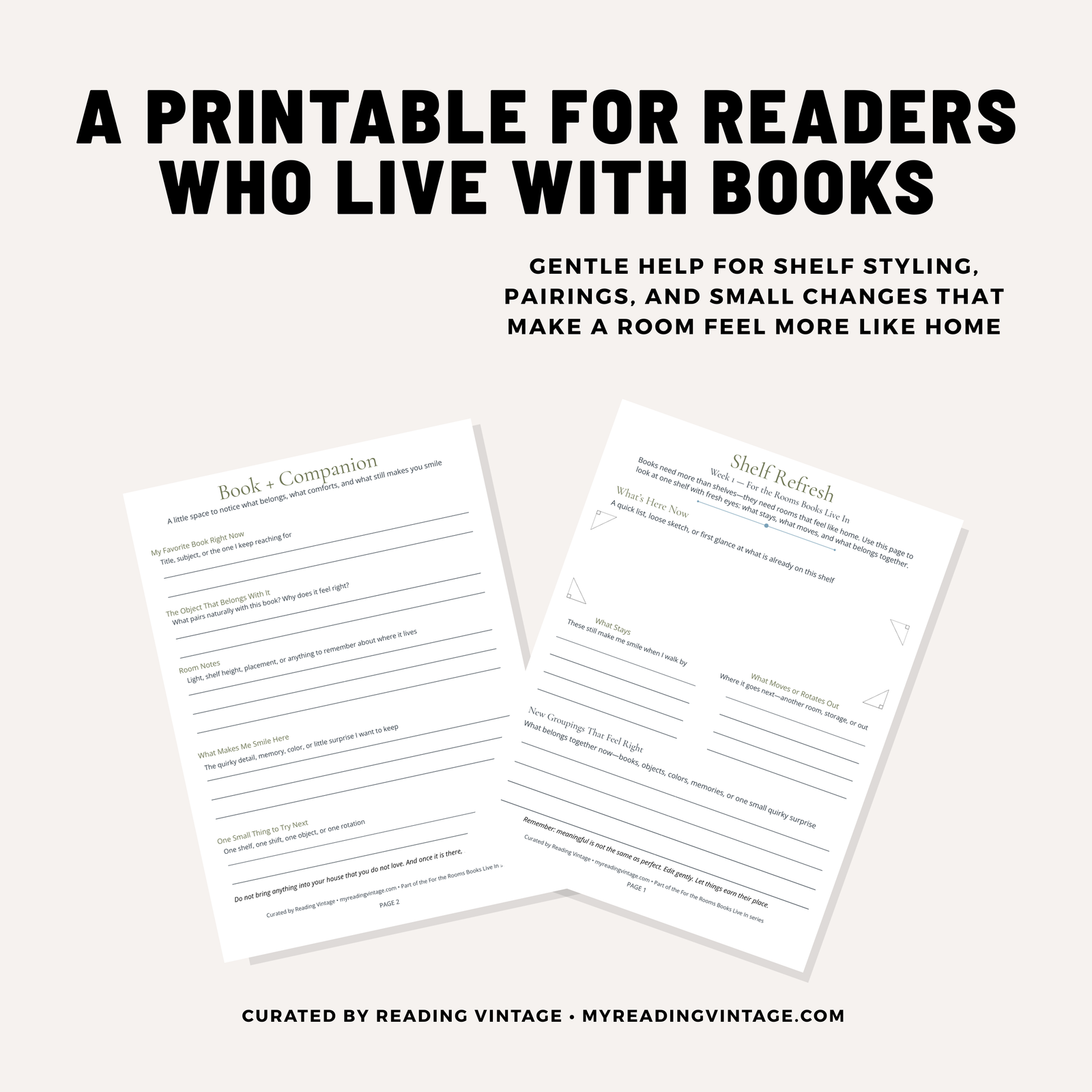 Shelf Refresh Worksheet | 2-Page Printable PDF
