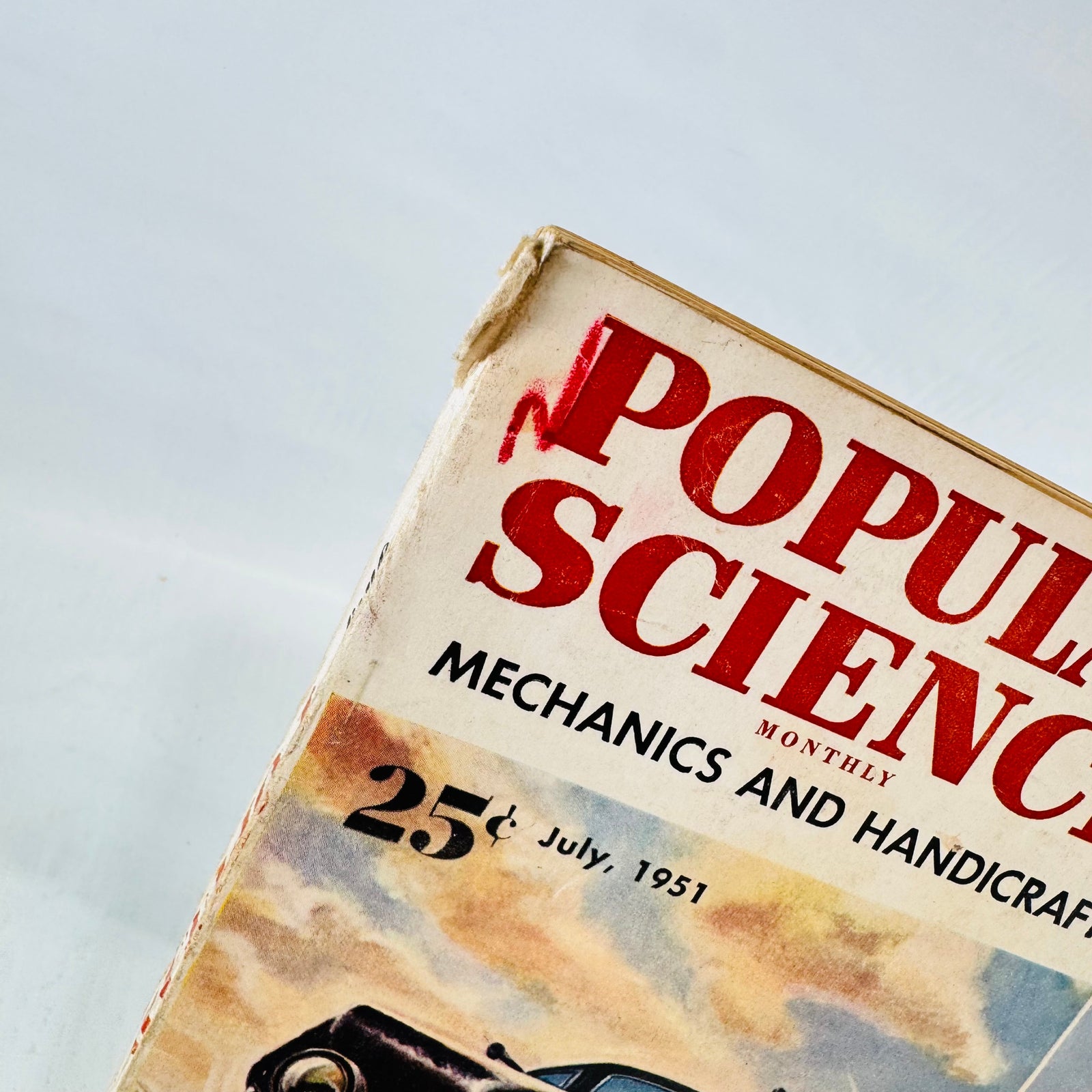 Popular Science Monthly July 1951 front cover