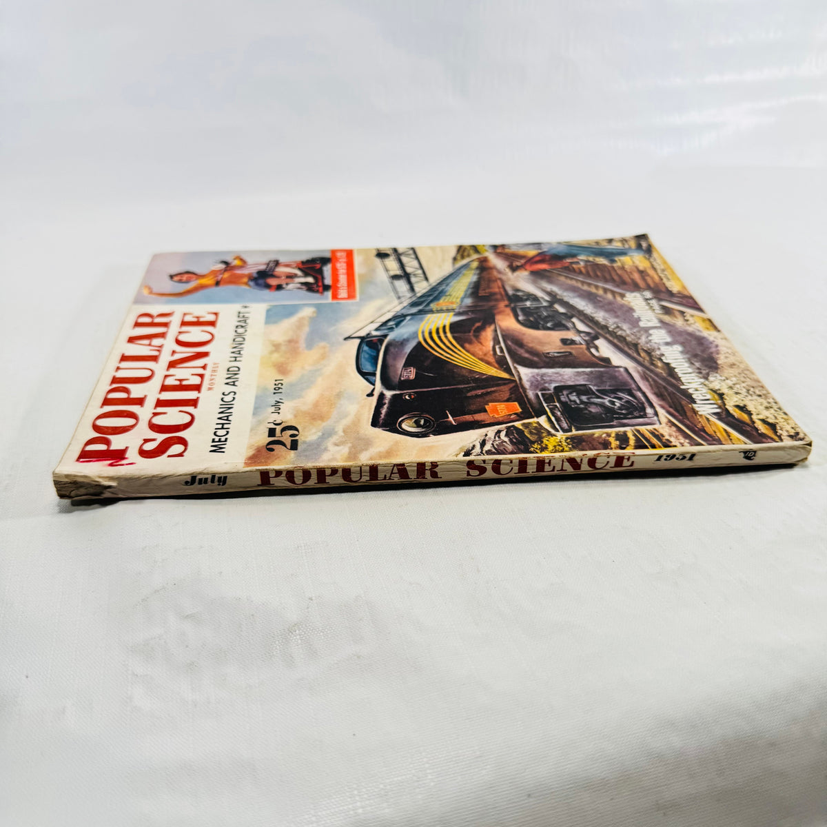 Popular Science Monthly July 1951 spine