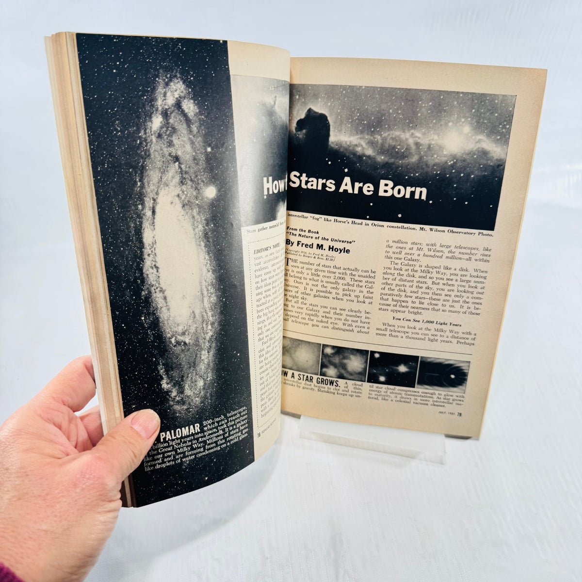 Popular Science Monthly July 1951 stars article