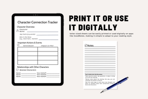 Character Connection Tracker: A Book Club Activities PDF for Deeper Discussions