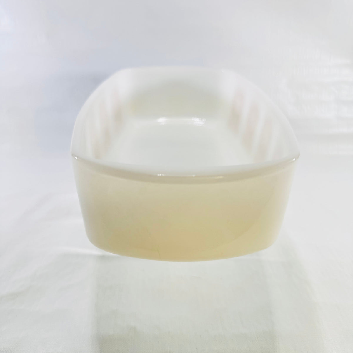 Vintage Pyrex Town and Country brown floral opal glass loaf pan, photo 5 of 8