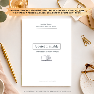 A Reader’s Reflection Printable PDF | Vintage Book Journal Worksheet | Reading Reflection Digital Download