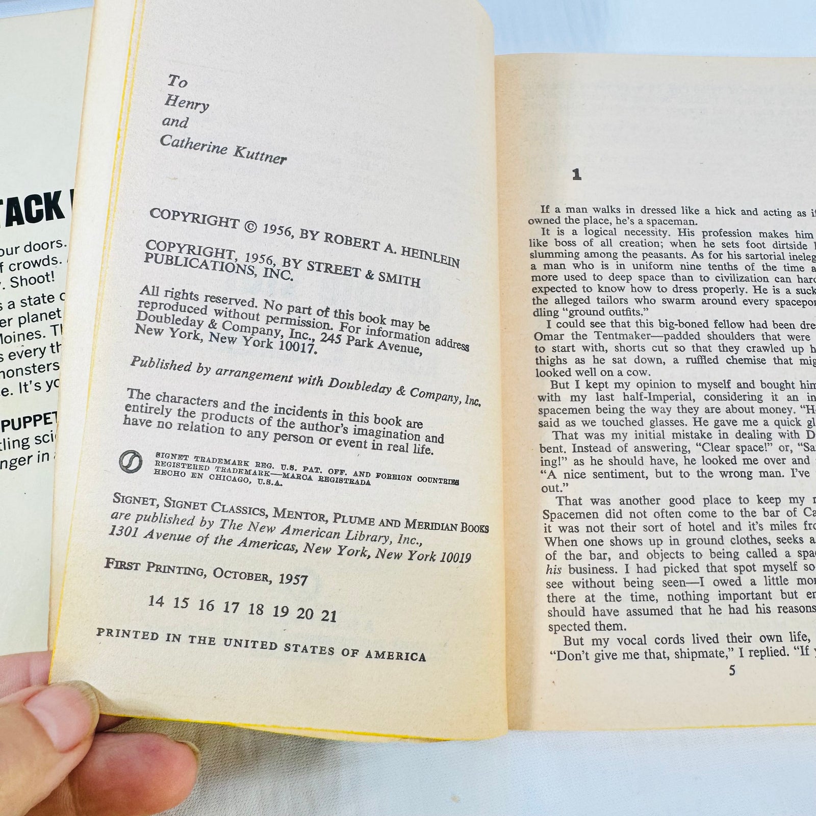 Double Star copyright page