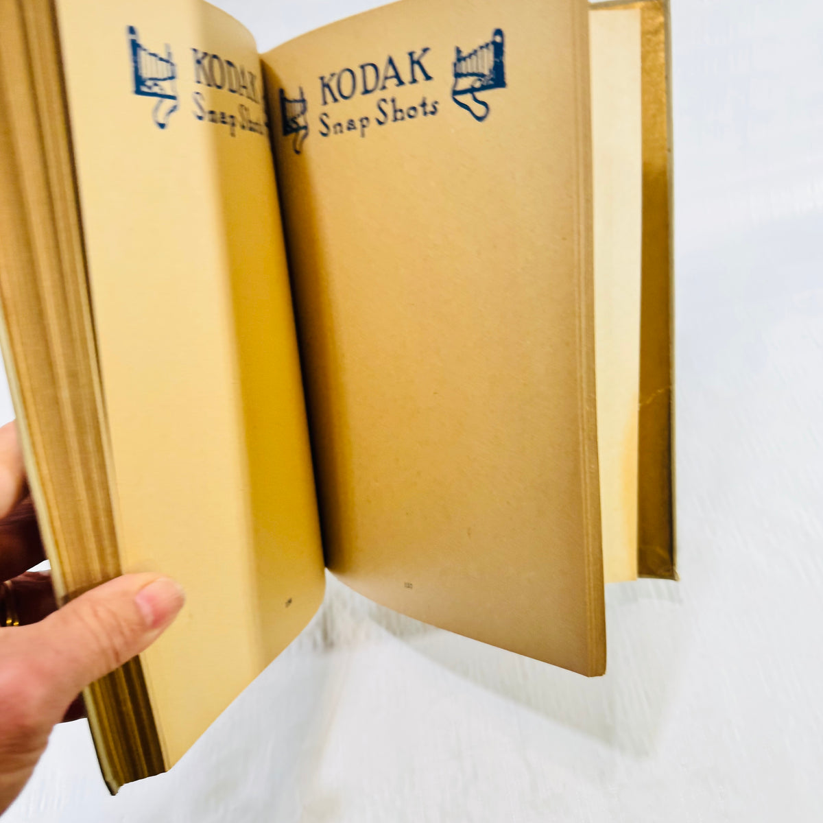 Kodak Snap Shots pages 129 and 130 left blank inside the memory book