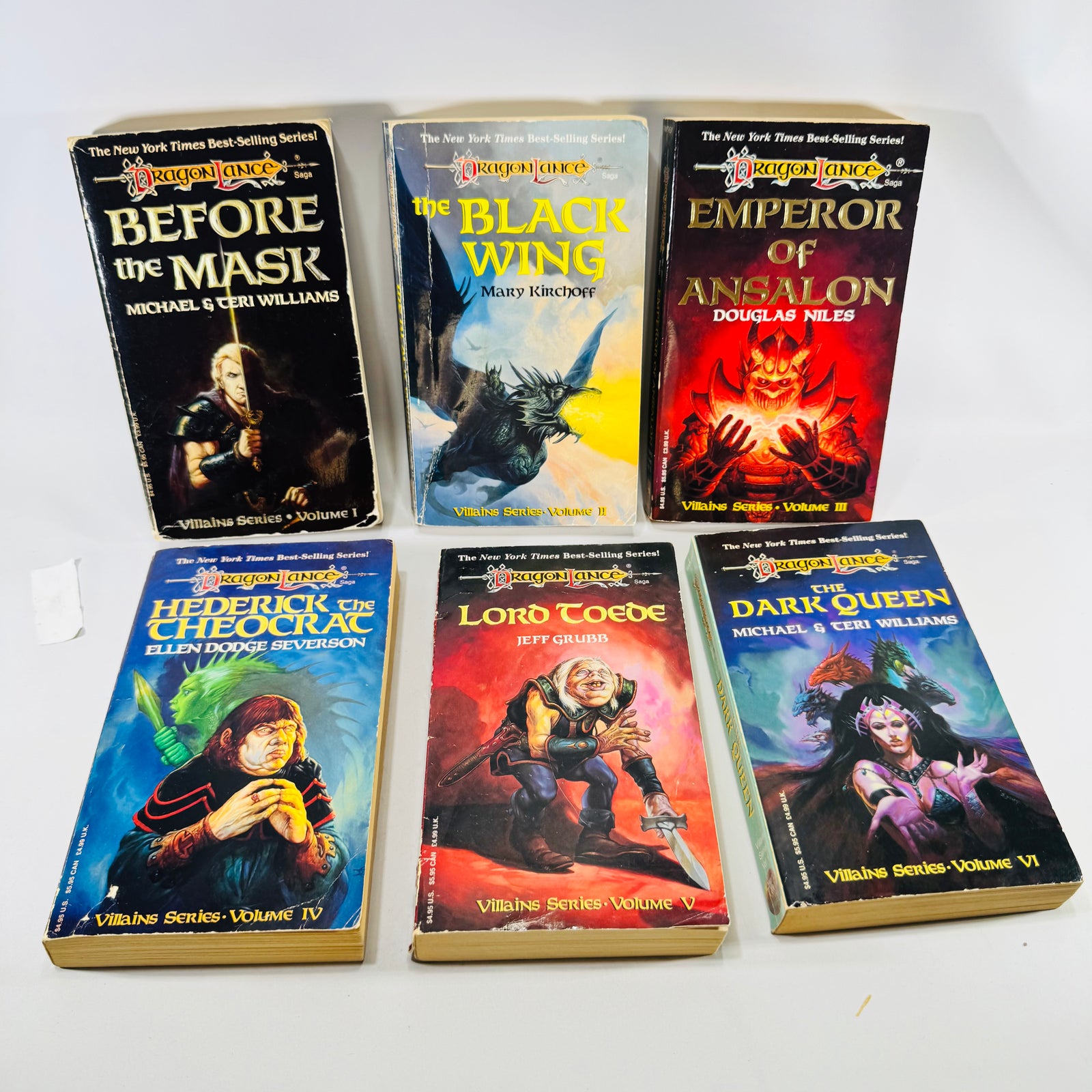 Dragonlance Villains Series Volumes 1 to 6 Complete TSR Set