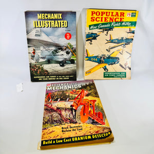 Vintage Science Magazine Bundle 1942 1946 1950 Popular Science