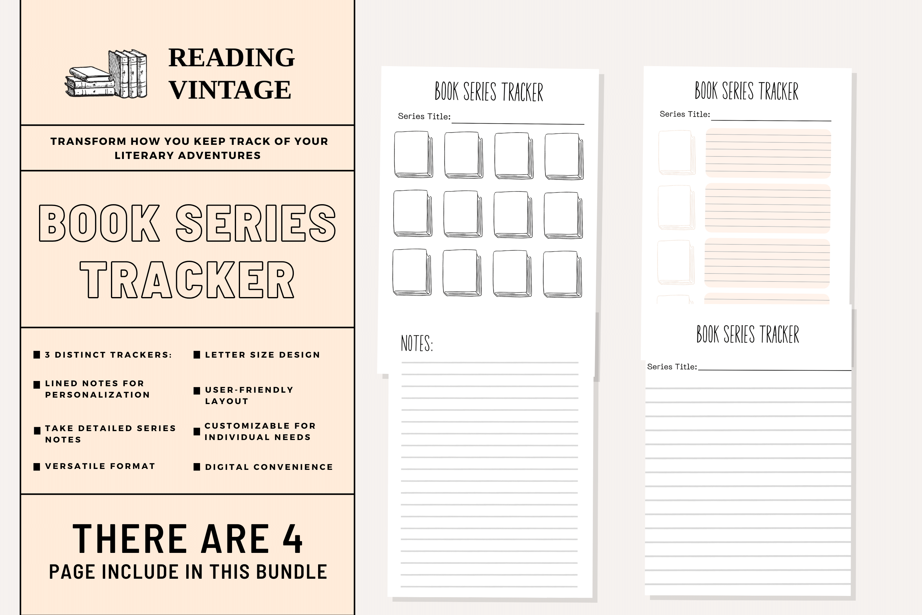 title e45e3fdd 6828 4645 8caf book series tracker – reading vintage | vintage reading planner