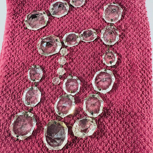 Vintage Crystal Destash Chandelier Parts for Crafts Set of 6 As-Is Altered Art Supplies