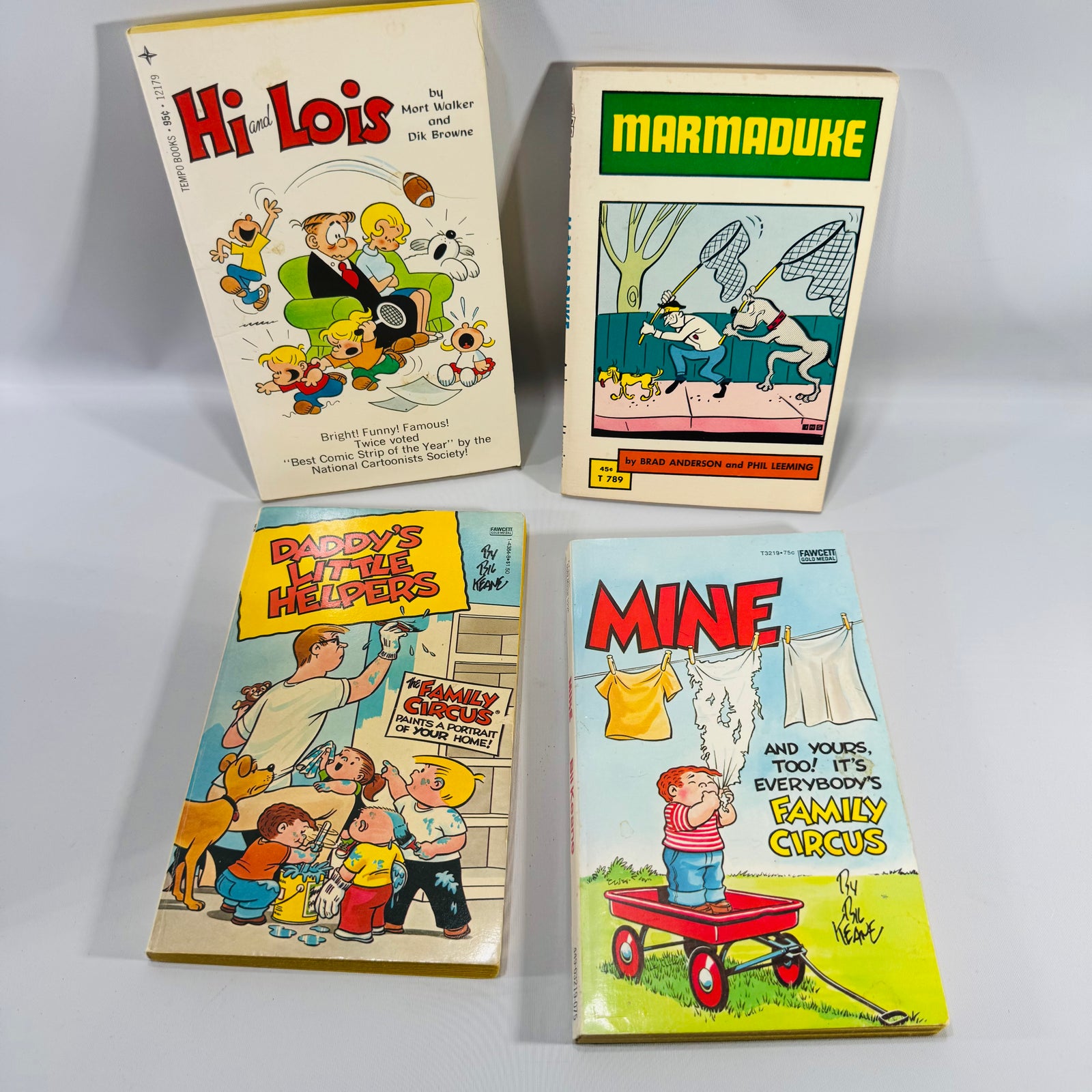 Vintage Comic Strip Paperback Bundle Family Circus Marmaduke Hi and Lois