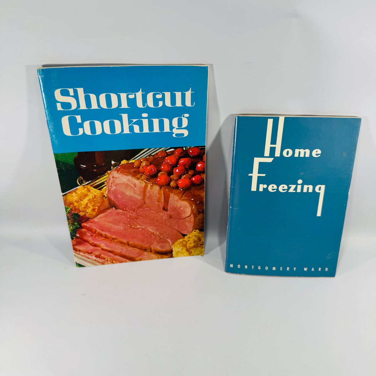 Vintage Cookbook Bundle — Shortcut Cooking + Home Freezing Meredith Corporation & Montgomery Ward | 1949 / 1968