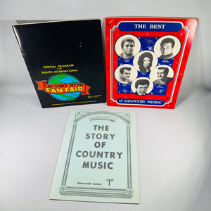 Vintage Country Music Program Bundle 1979 Nashville Fan Fair George Jones Tammy Wynette Autograph
