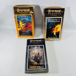 Dragonlance Heroes Paperback Book Bundle — The Legend of Huma, The Gates of Thorbardin, Galen Beknighted Richard A. Knaak, Dan Parkinson, Michael Williams | TSR | 1988–1990