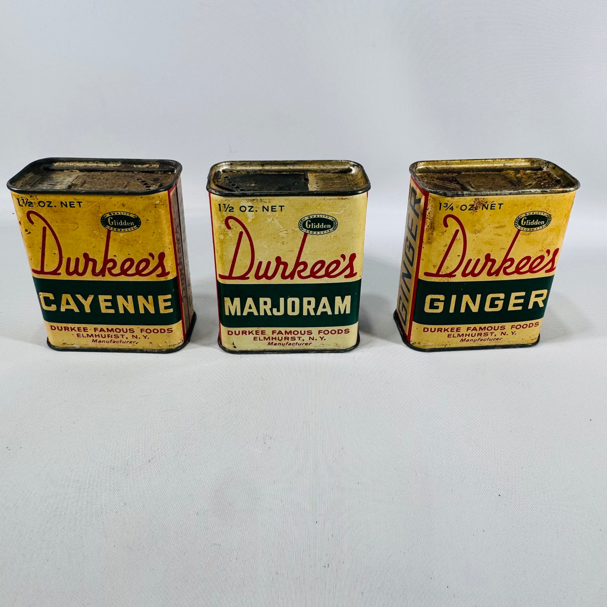 Vintage Durkee's Spice Tin Set of 3 | Farmhouse Kitchen - Reading