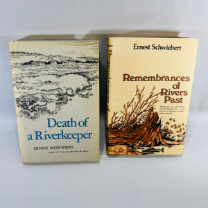 Vintage Ernest Schwiebert Fly Fishing Book Bundle Death of a Riverkeeper Remembrances of Rivers Past Hardcover